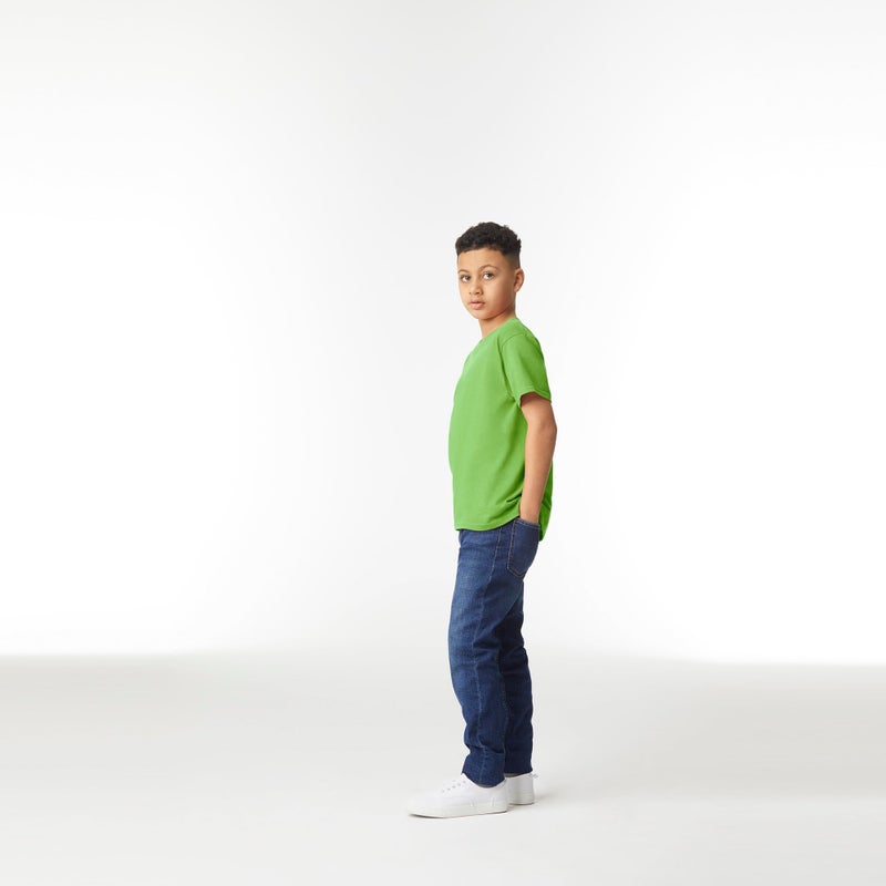 Gildan Youth Heavy Cotton T-Shirt, Style G5000B, 2-Pack, Lime, Large - Image 5